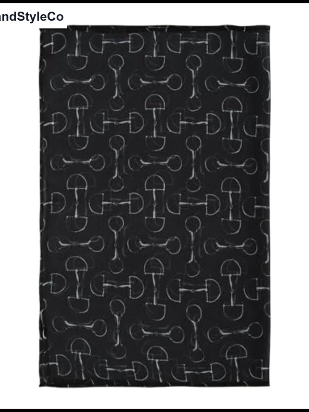 Vintage Snaffle Bit Satin Polyester Scarf Wrap 28x28
